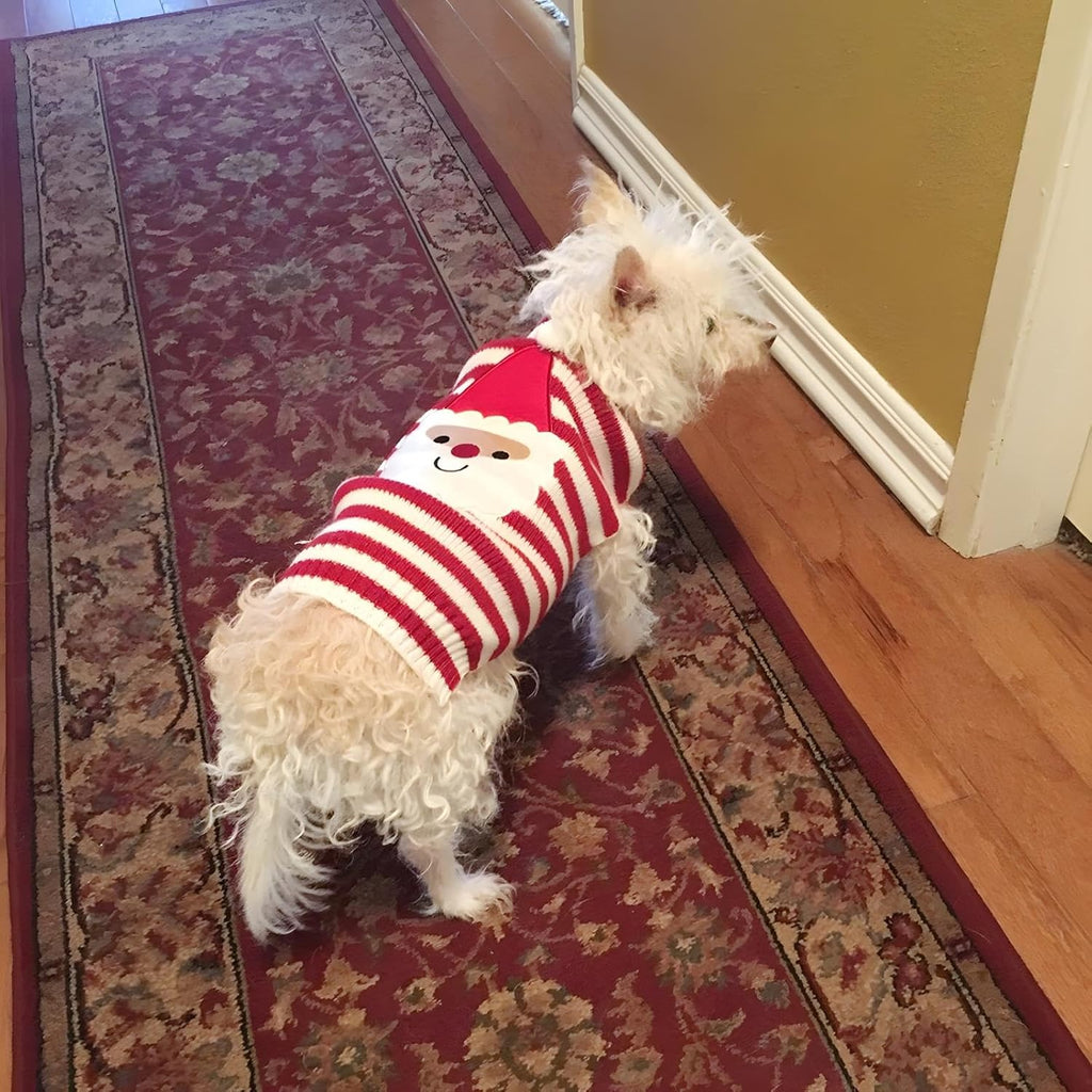 Santa Claus Pet Sweater Dog Sweaters Cold Weather Outfit for Small to Medium Sized Dogs and Cats for Christmas Day (Santa Claus, X-Large)