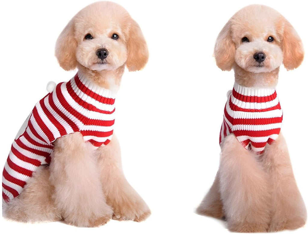 Santa Claus Pet Sweater Dog Sweaters Cold Weather Outfit for Small to Medium Sized Dogs and Cats for Christmas Day (Santa Claus, X-Large)
