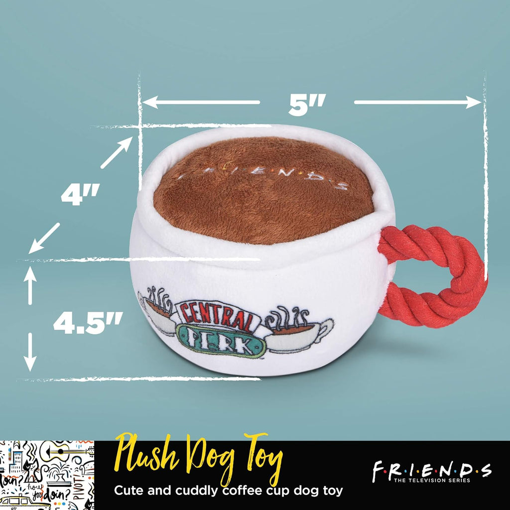 Friends TV Show Central Perk Coffee Cup Plush Dog Toy