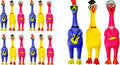 Screaming Rubber Chicken Toy (12 Units Assorted) Squeaky Chicken Toys for Kids. Funny Noise Maker Prank & Gag Gifts. Novelty Toys & Amusements. Rubber Dog Toys. 1704-12S